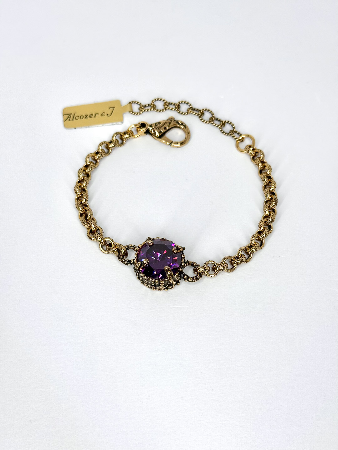 Браслет Alcozer & J Swarovski фиолетовый