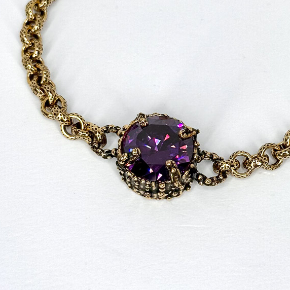 Браслет Alcozer & J Swarovski фиолетовый