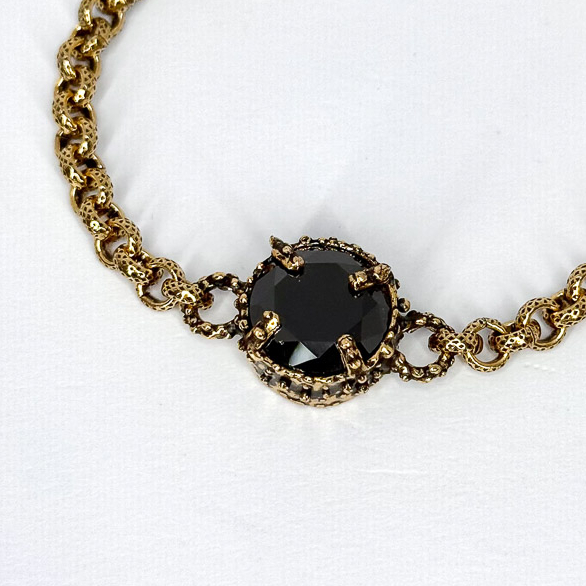 Браслет Alcozer & J Swarovski чёрный