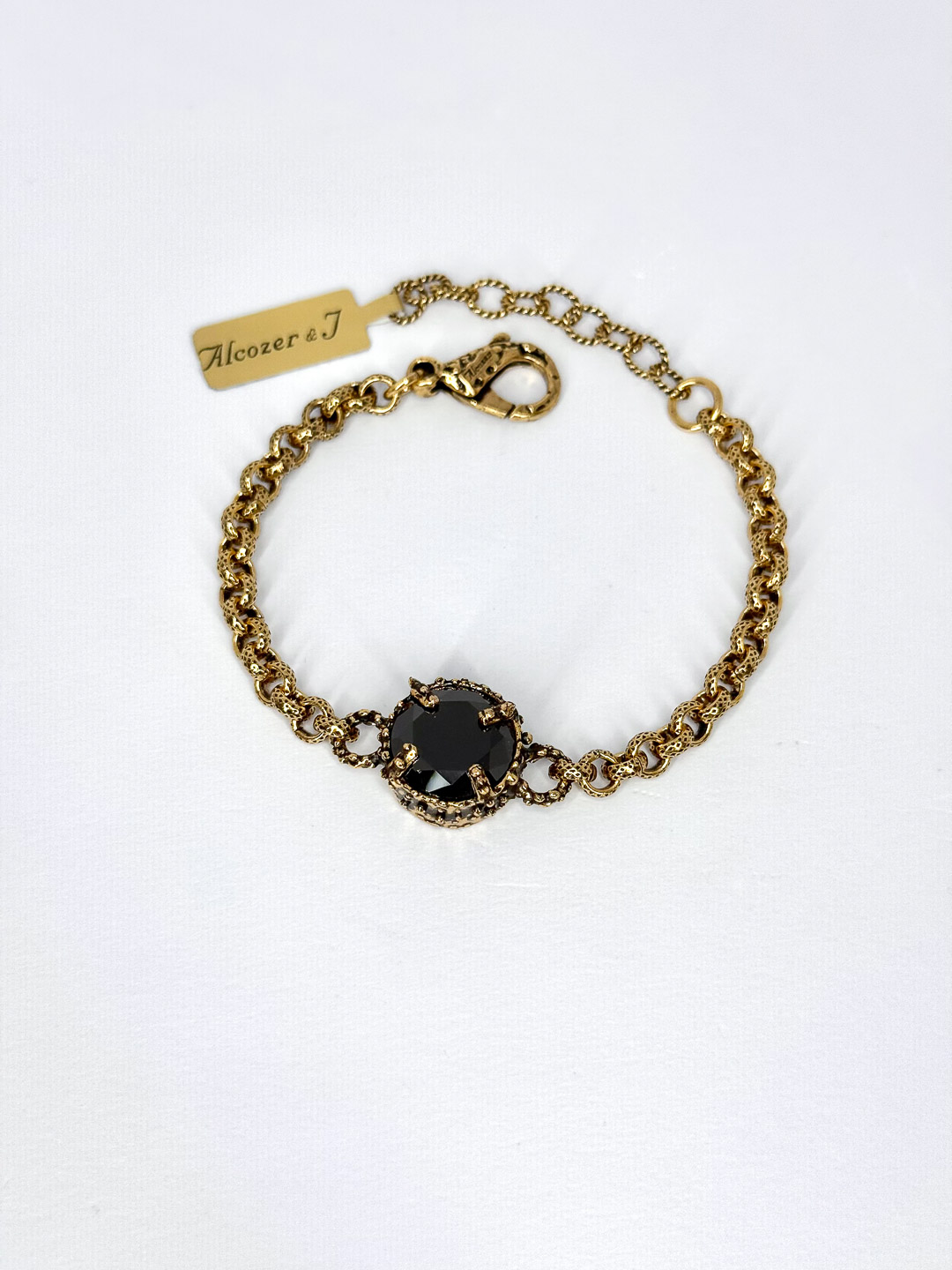 Браслет Alcozer & J Swarovski чёрный