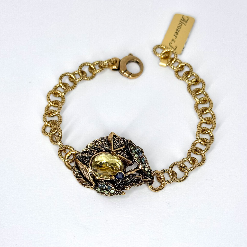 Браслет Alcozer & J с празиолитом, сапфиром и Swarovski