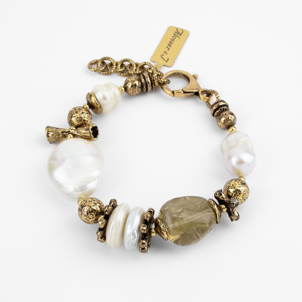 Браслет Alcozer & J с цитирном и жемчугом