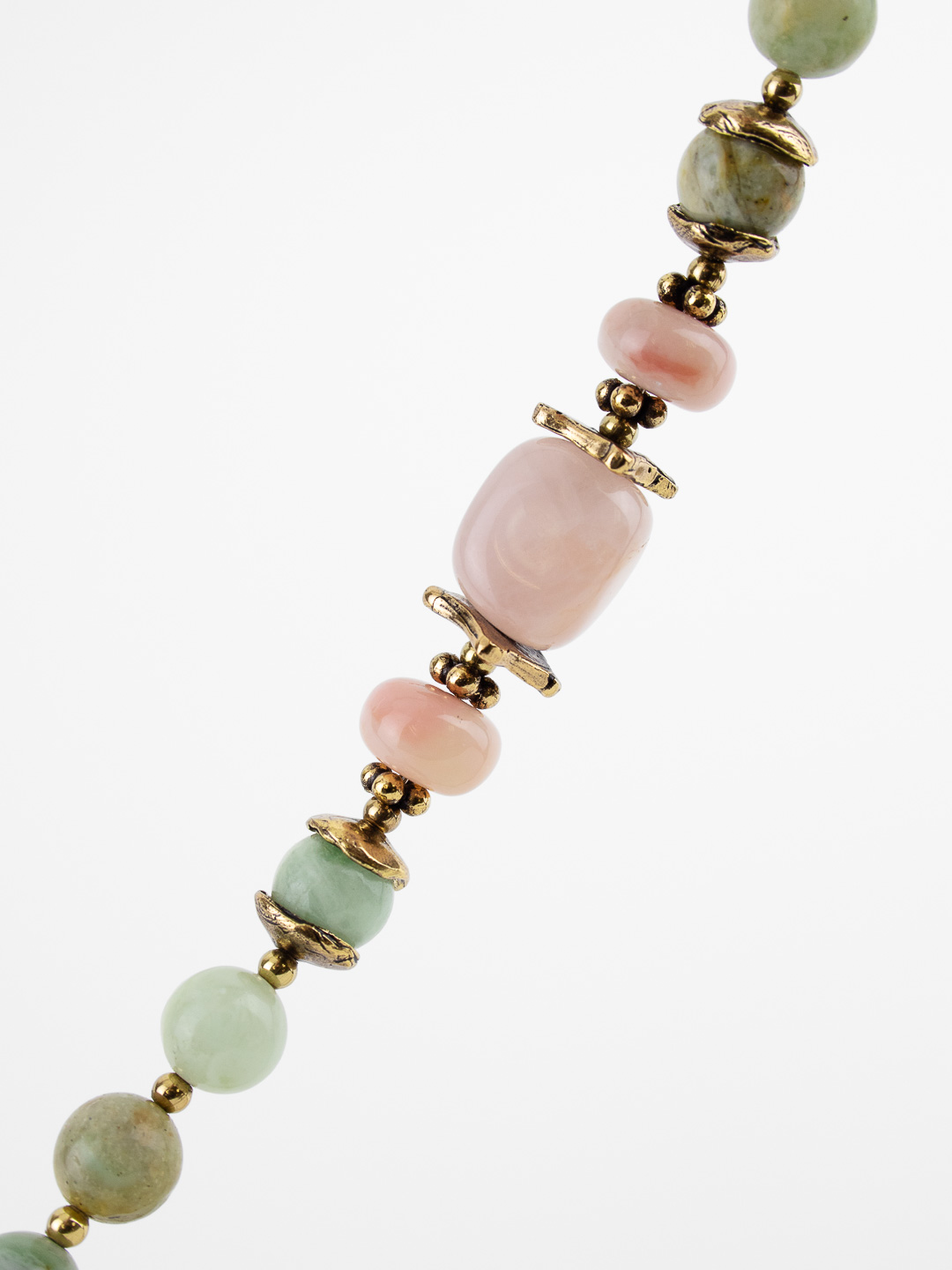 Браслет Alcozer & J с розовым кварцем, розовым опалом и амазонитом