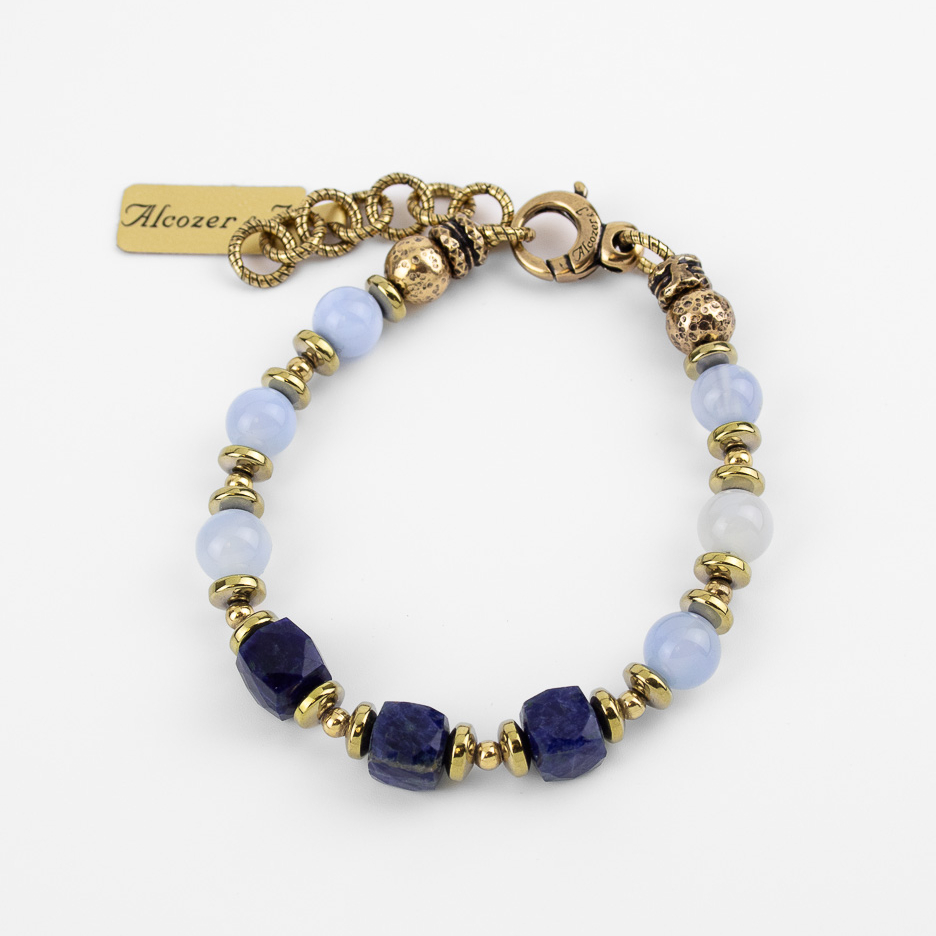 Браслет Alcozer & J с аквамарином и лазуритом