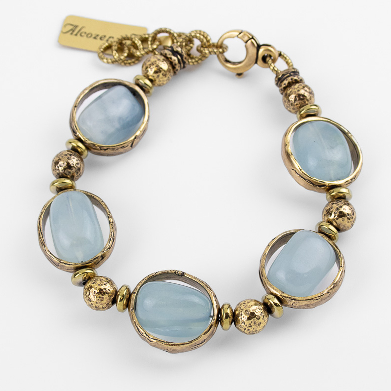 Браслет Alcozer & J с аквамарином