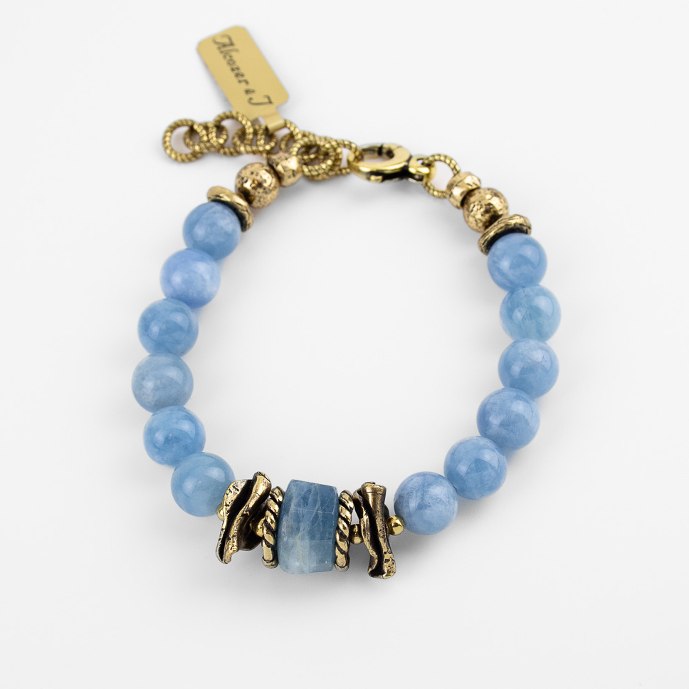 Браслет Alcozer & J с аквамарином