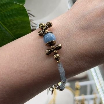 Браслет Alcozer & J с аквамарином