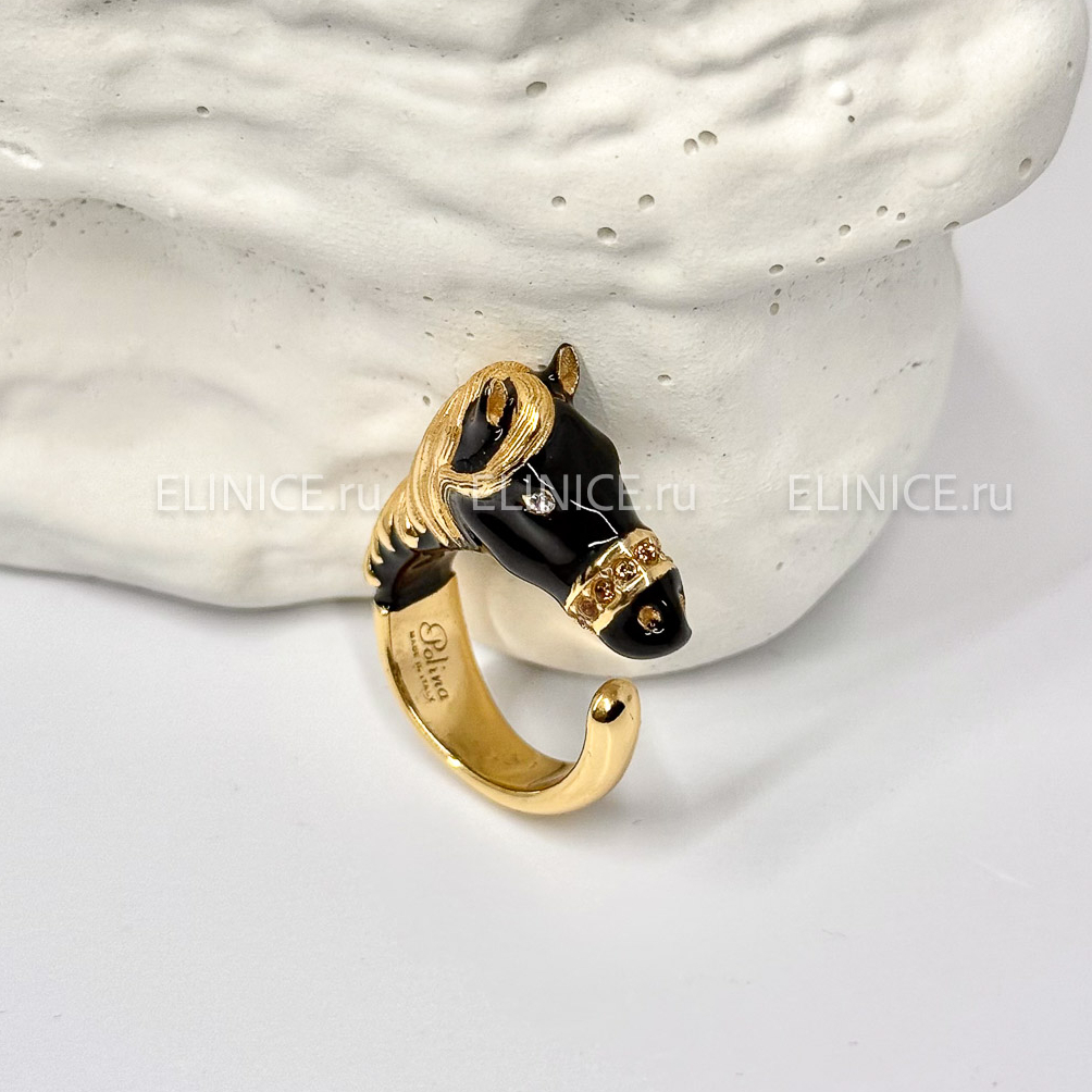 Кольцо Polina Firenze AN2493 Чёрное