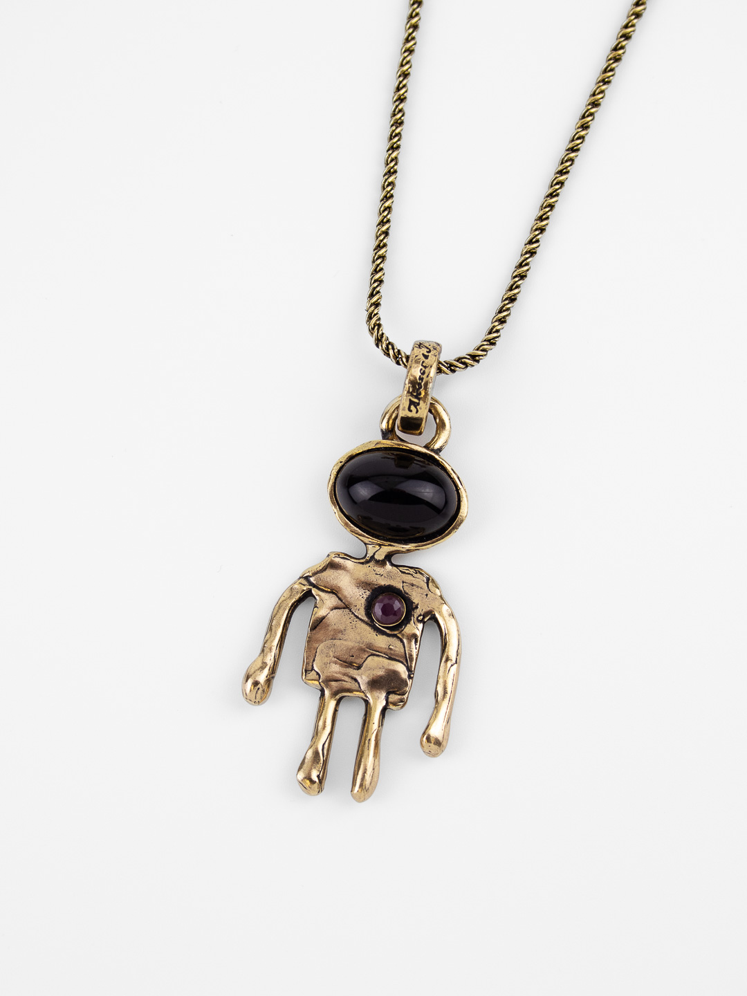 Колье Alcozer & J с ониксом и рубином