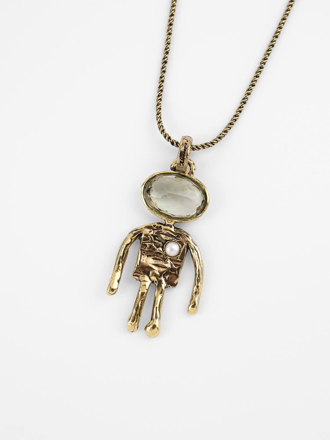 Колье Alcozer & J с празиолитом и жемчугом