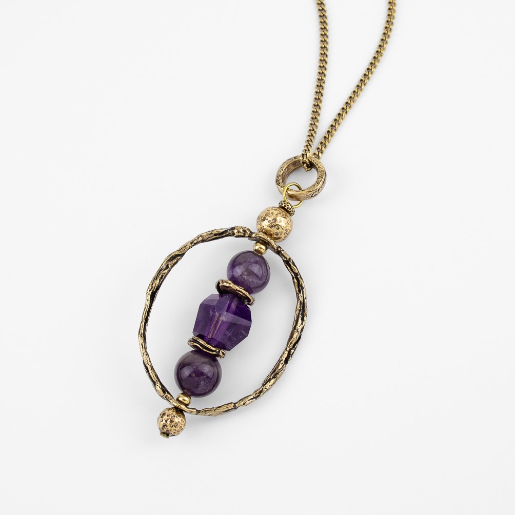 Колье Alcozer & J с аметистом
