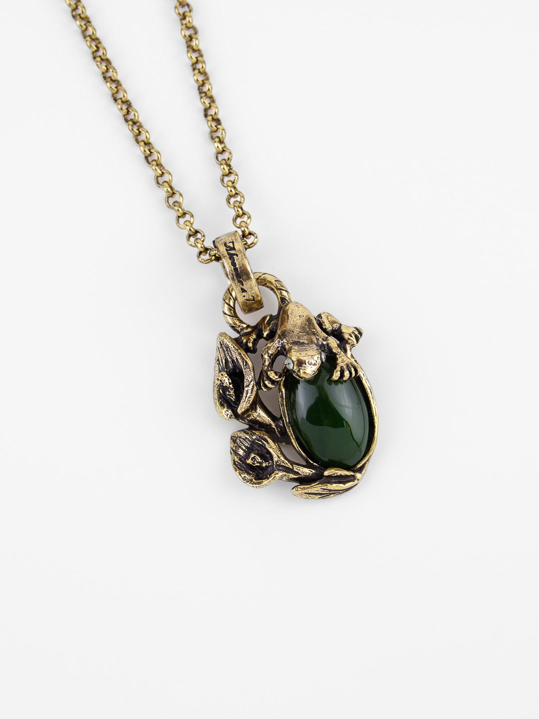 Колье Alcozer & J с нефритом и Swarovski