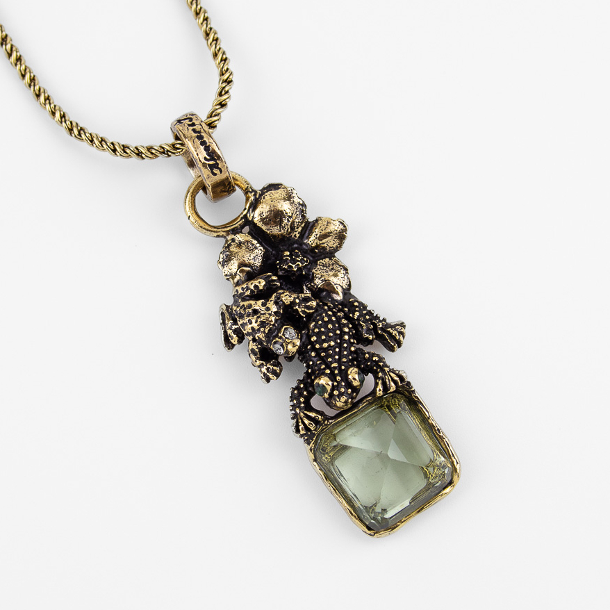 Колье Alcozer & J с празиолитом и Swarovski