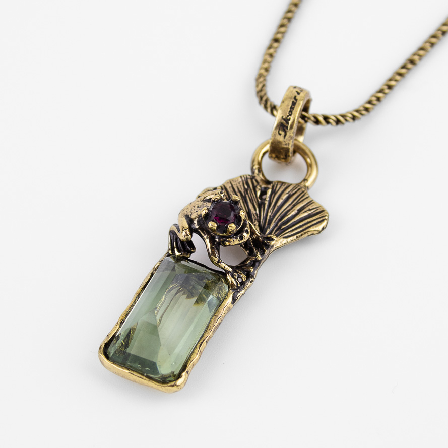 Колье Alcozer & J с празиолитом и гранатом