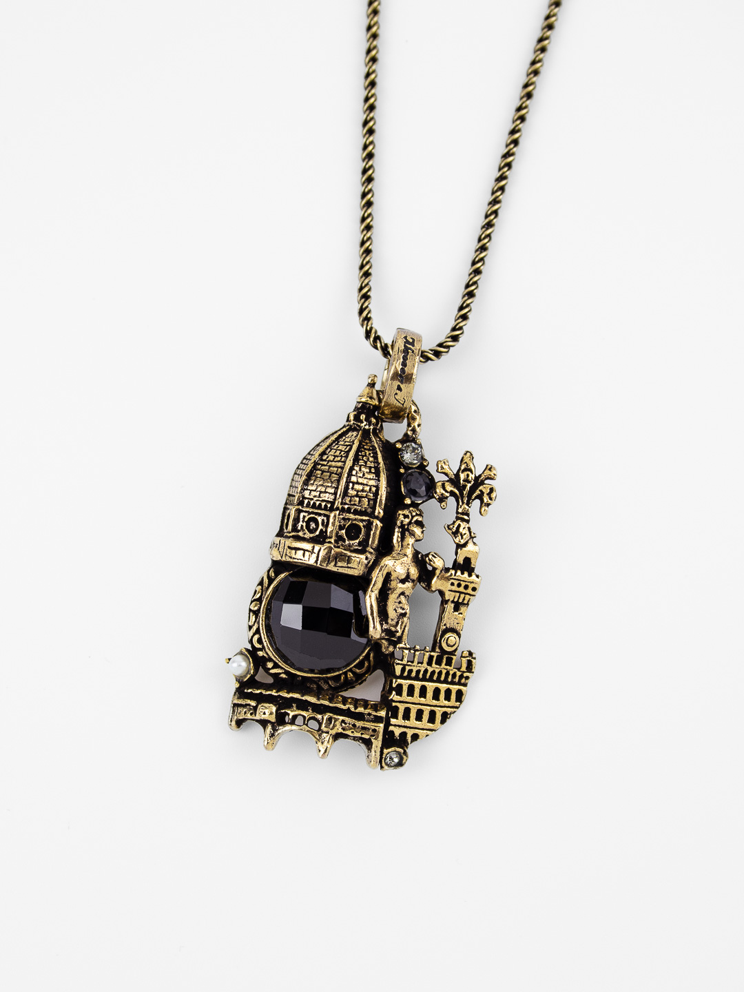 Колье Alcozer & J со шпинелью, сапфиром и Swarovski