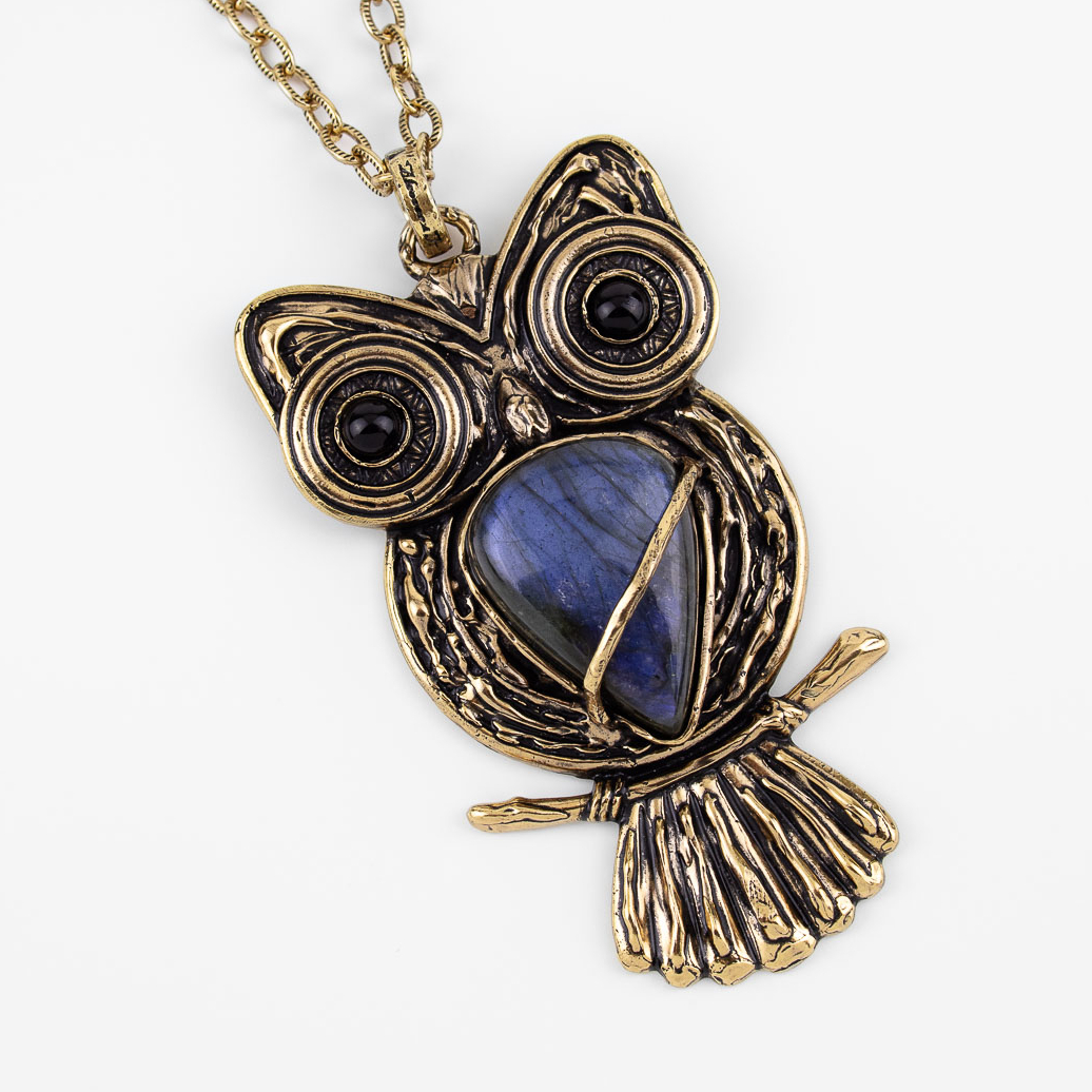 Колье Alcozer & J с лабрадором и ониксом