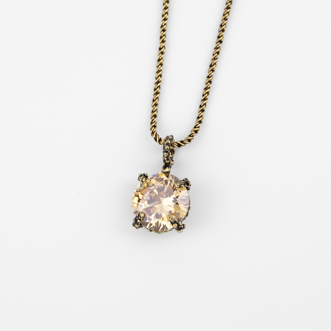 Колье Alcozer & J со Swarovski золотистый