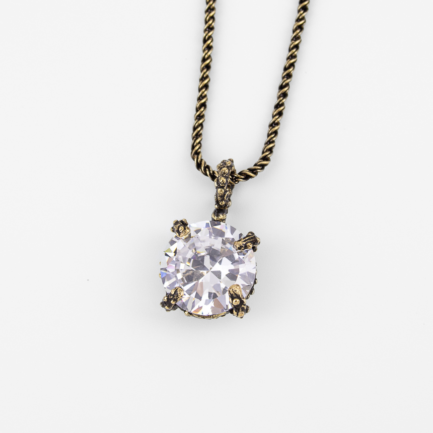 Колье Alcozer & J  со Swarovski белый прозрачный