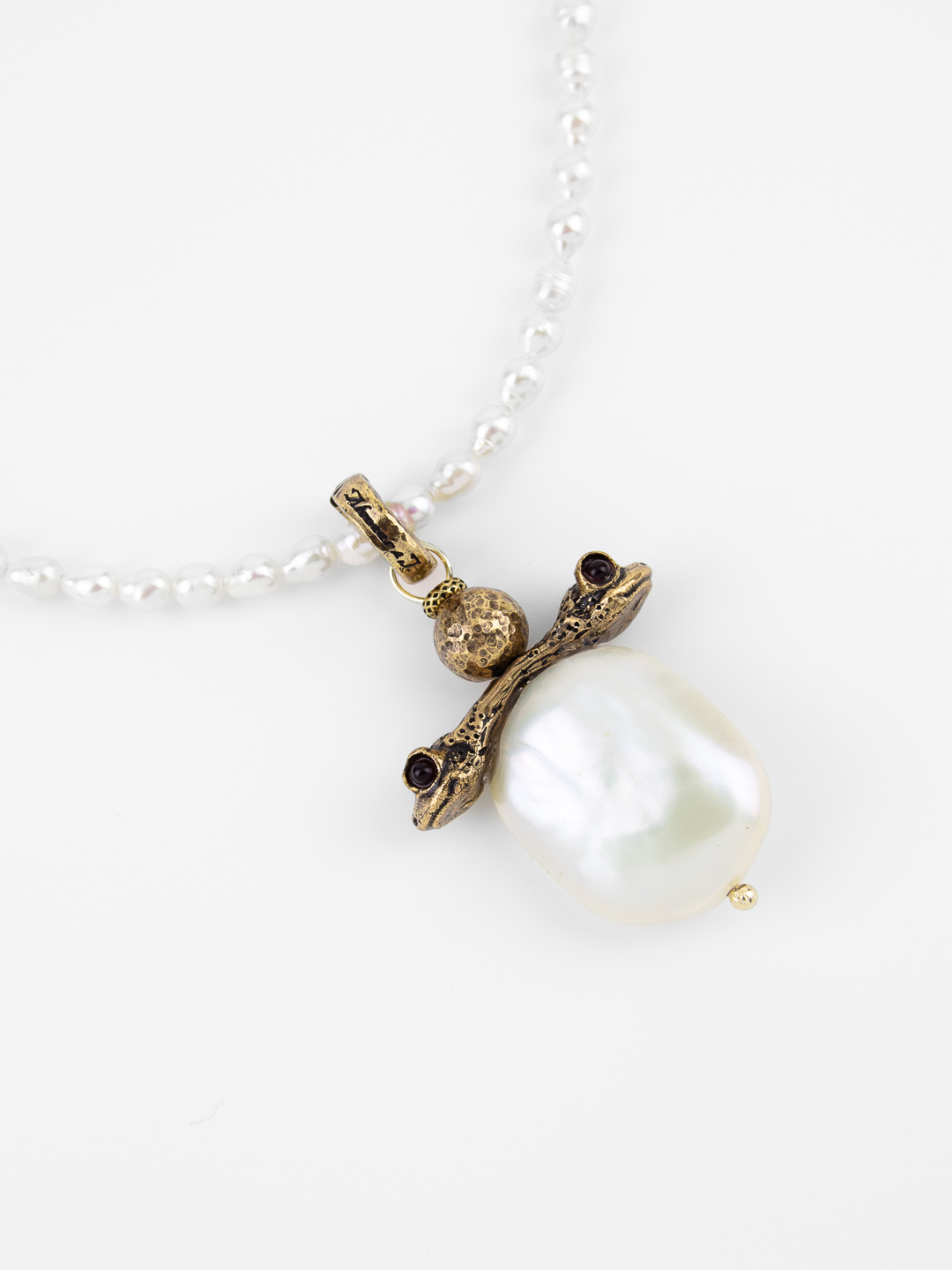 Колье Alcozer & J с жемчугом и гранатом