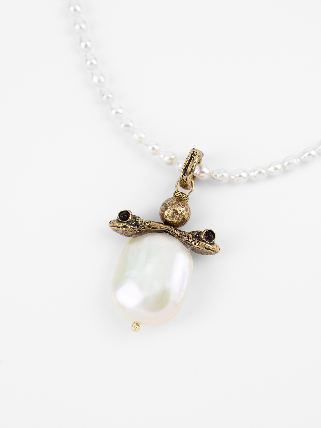 Колье Alcozer & J с жемчугом и гранатом