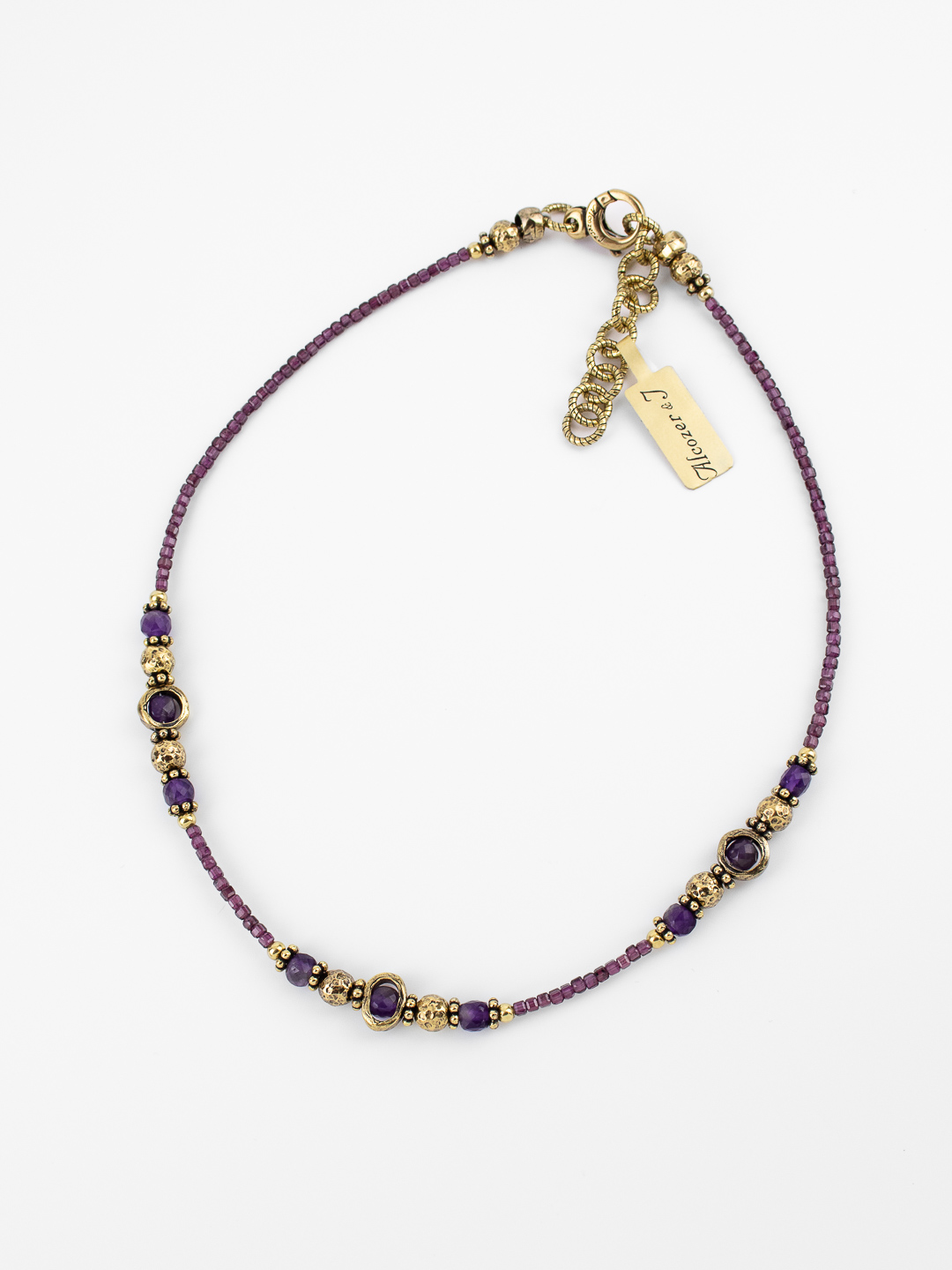 Колье Alcozer & J с рубином и аметистом