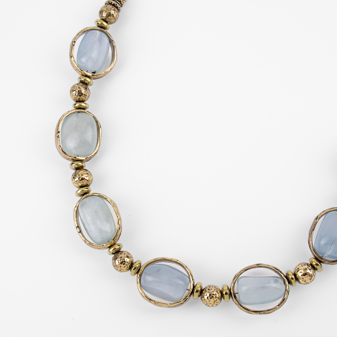 Колье Alcozer & J с аквамарином