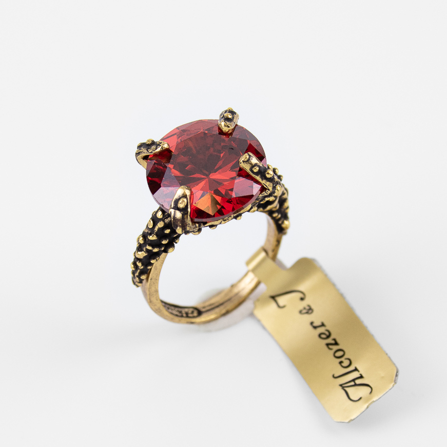 Кольцо Swarovski ALCOZER & J алый