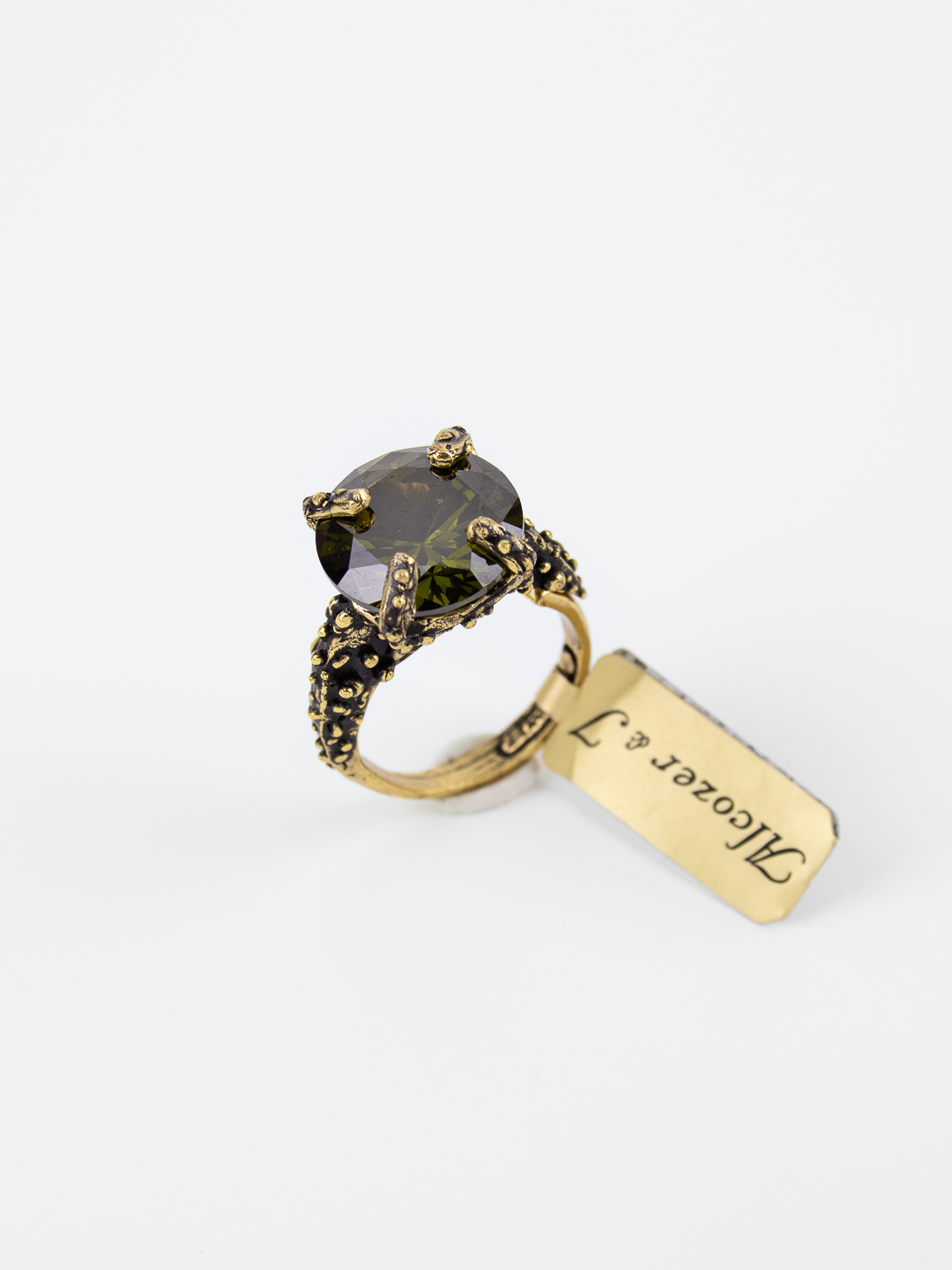 Кольцо Swarovski ALCOZER & J тёмно-зелёный