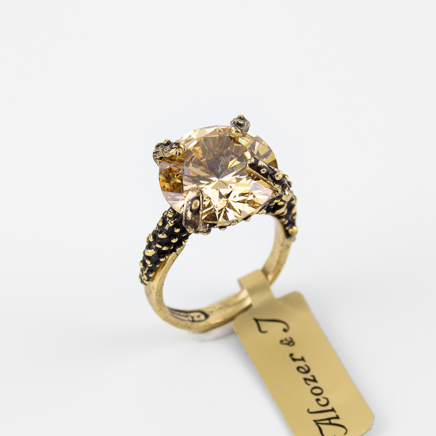 Кольцо Swarovski ALCOZER & J светло-жёлтый