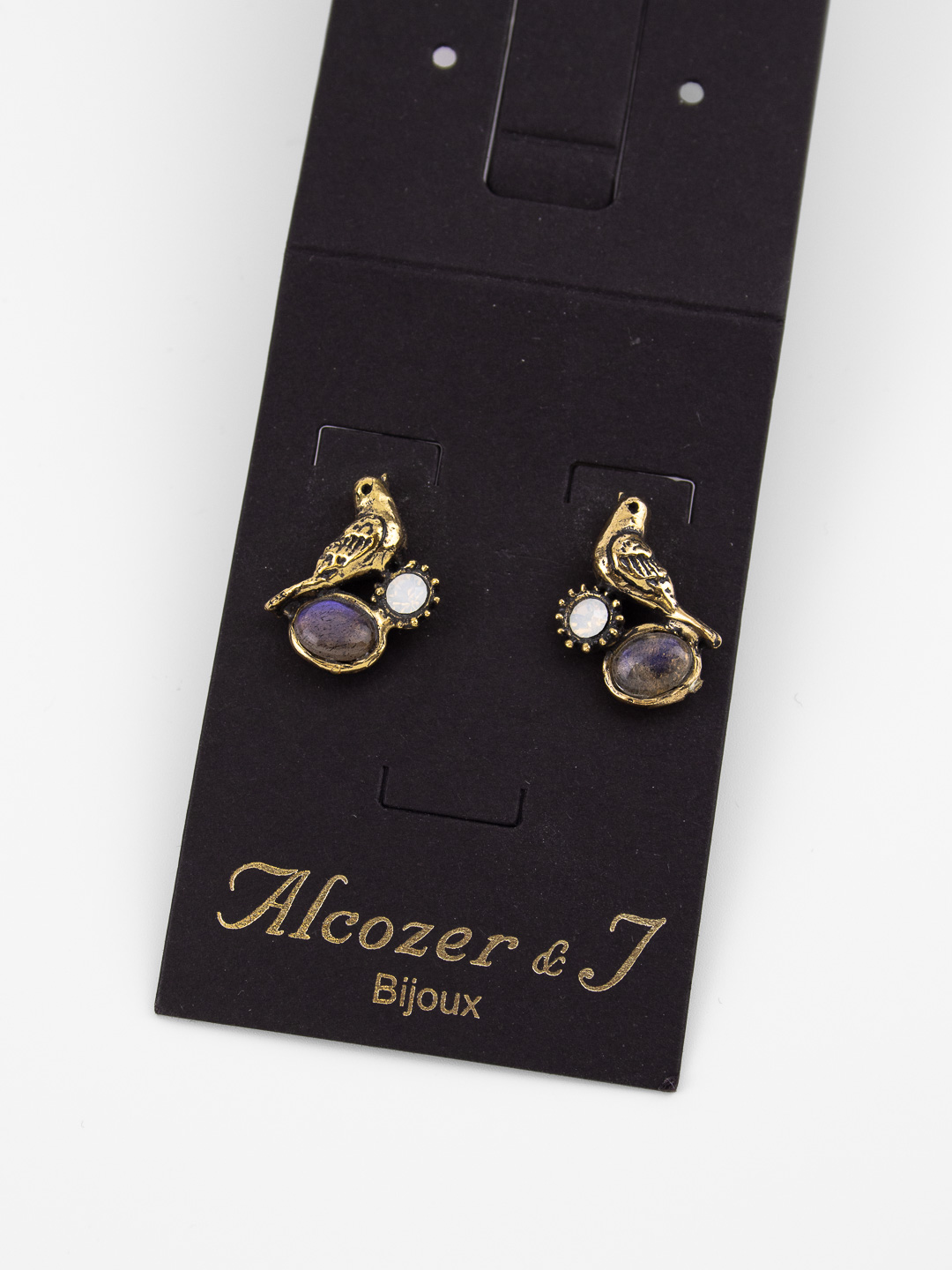 Серьги Alcozer & J с лабрадором и Swarovski