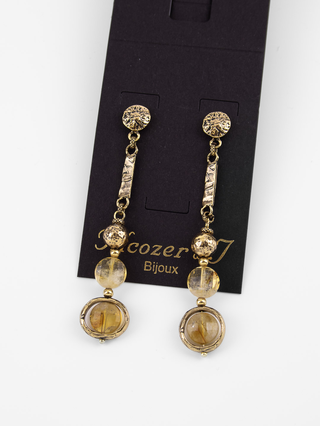 Серьги Alcozer & J с цитрином