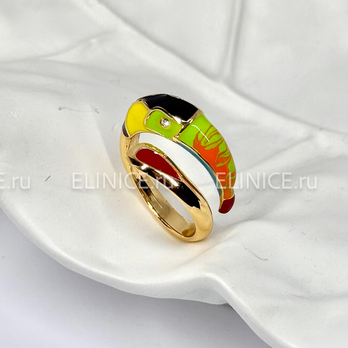 Кольцо POLINA FIRENZE AN4318 Тукан Arcobaleno