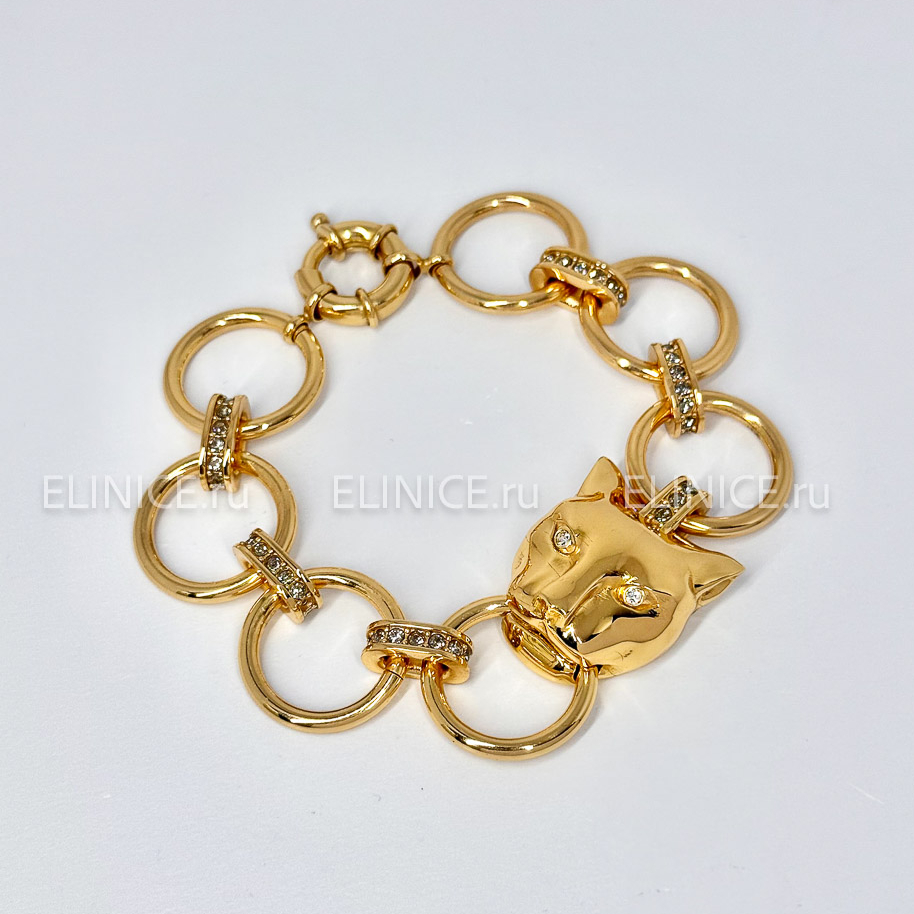 Браслет POLINA FIRENZE BR4312 Пантера золотая