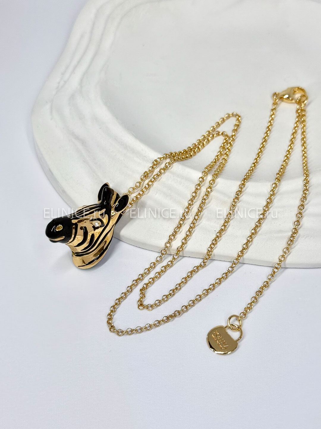 Колье POLINA FIRENZE PE4289 Зебра золотая