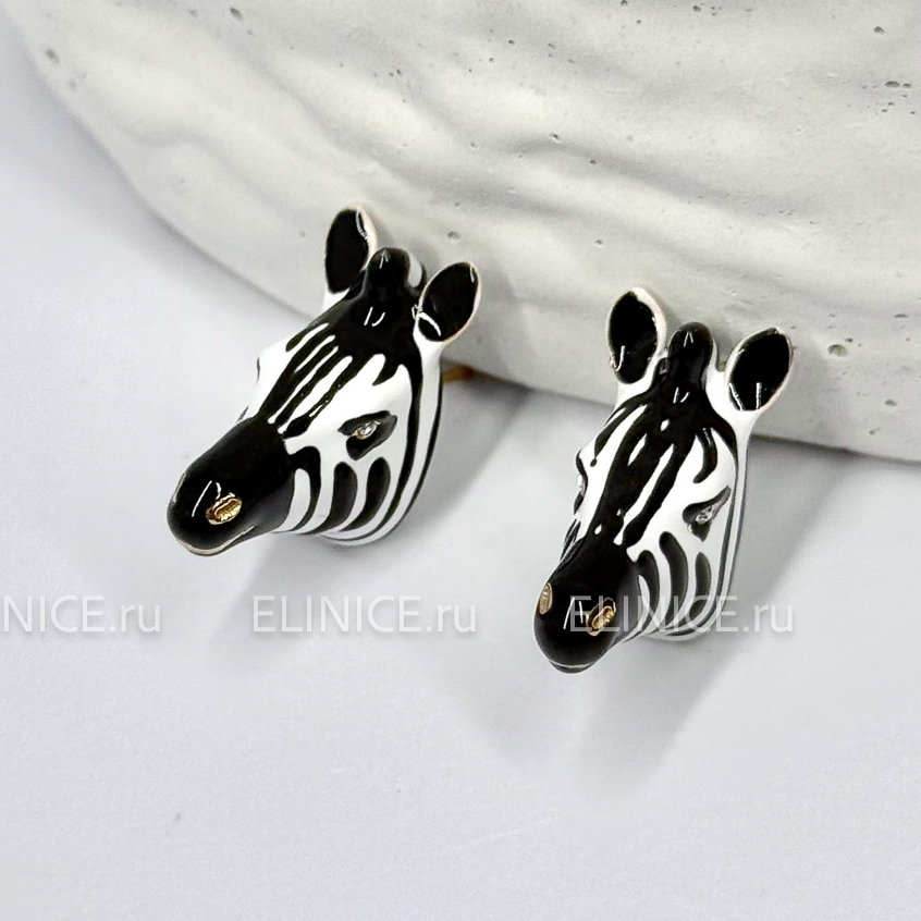 Серьги POLINA FIRENZE OR4285 Зебры
