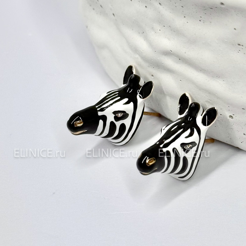 Серьги POLINA FIRENZE OR4285 Зебры