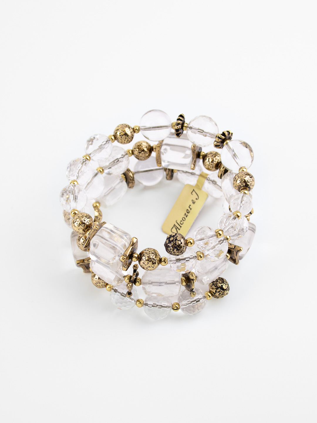 Браслет Alcozer & J с горным хрусталем в три оборота