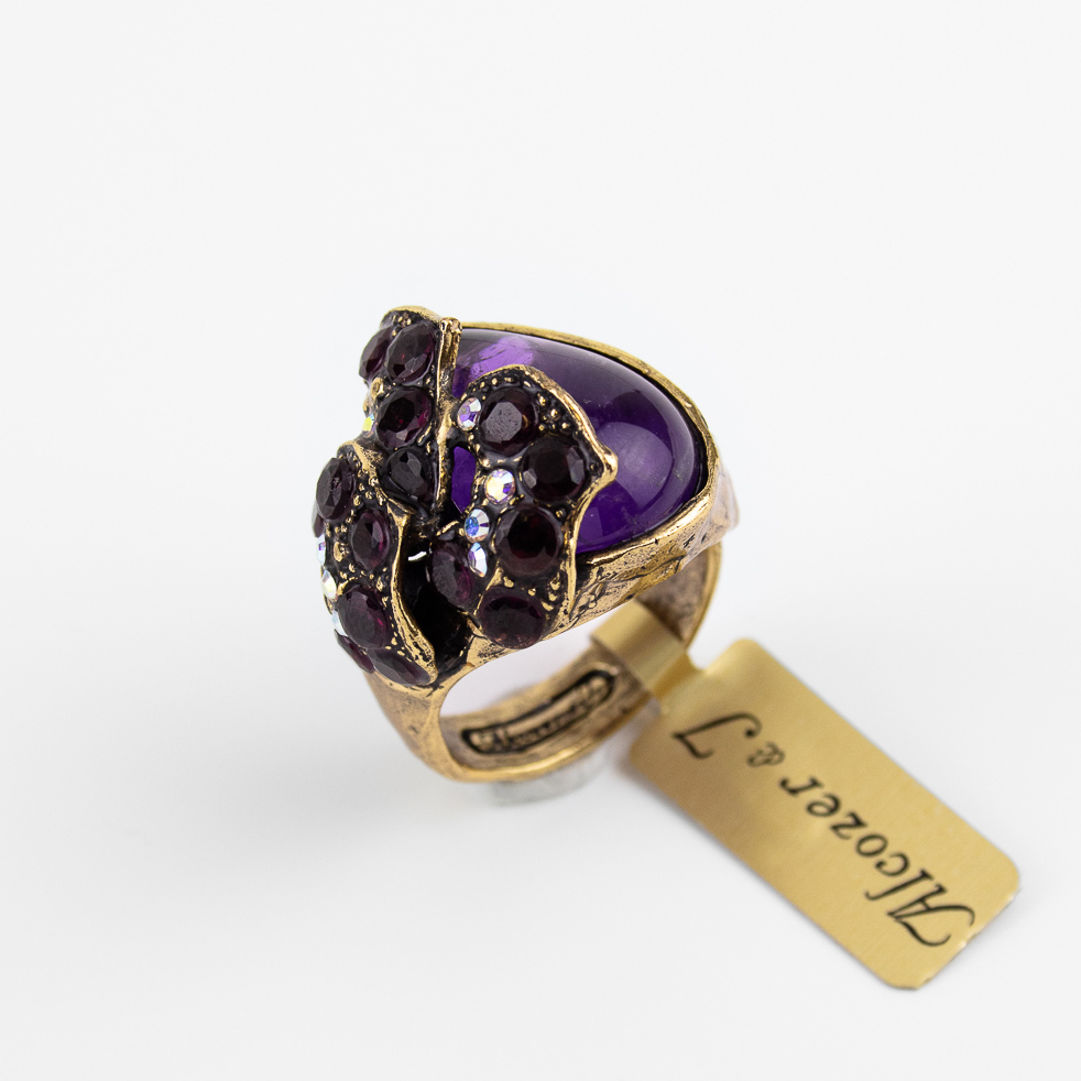 Кольцо  Alcozer & J с аметистом и гранатом