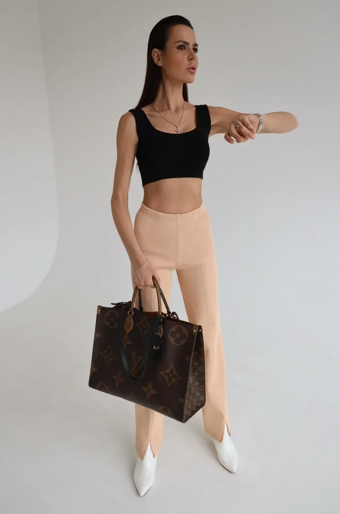 Брюки Maya La Playa в рубчик с разрезами