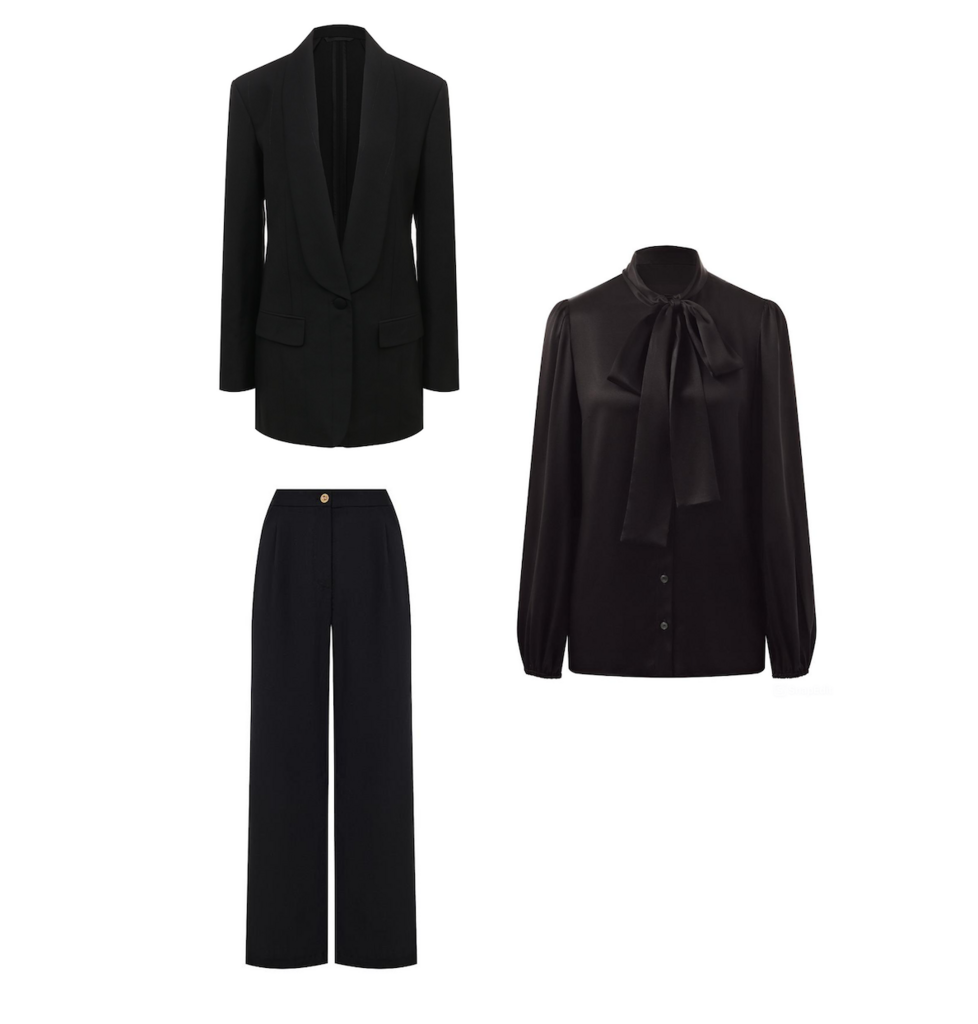 Жакет + брюки + блузка
