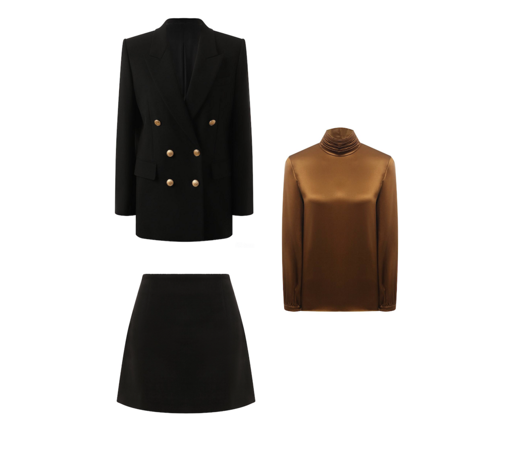 Жакет + юбка + блузка