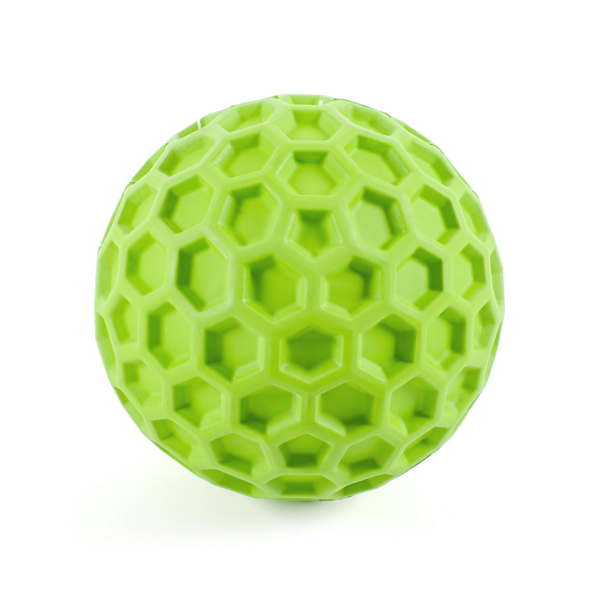 SkyRus Игрушка для собак резиновая "Шестигранный мячик" зеленый