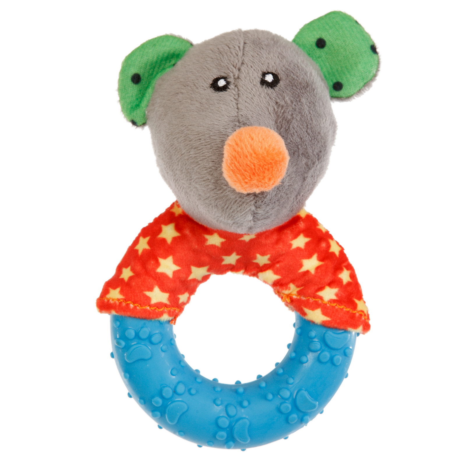 ZooZooZoo Игрушка для собак комбинированная "Мышка с кольцом"