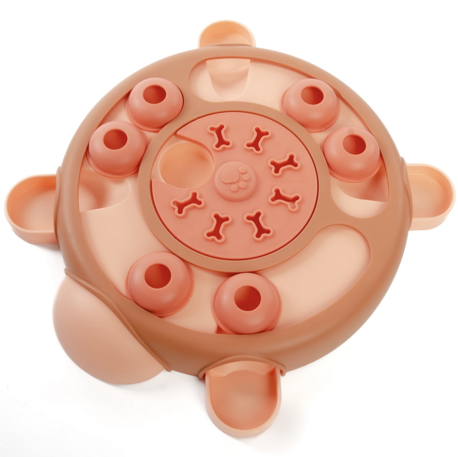 SkyRus Игрушка для собак и кошек интерактивная "Tortoise Puzzle Toy", коричнево-оранжевая