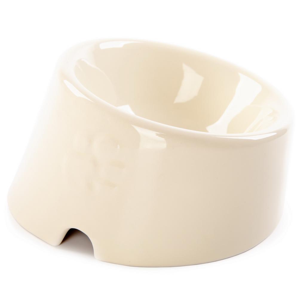 SCRUFFS Миска для плоскомордых пород собак и кошек "Icon Flat Faced" кремовая 18х15х10.5см, 280мл