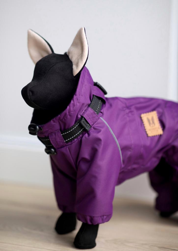 Комбинезон (мембрана/флис) с ошейником Sonita фиолетовый