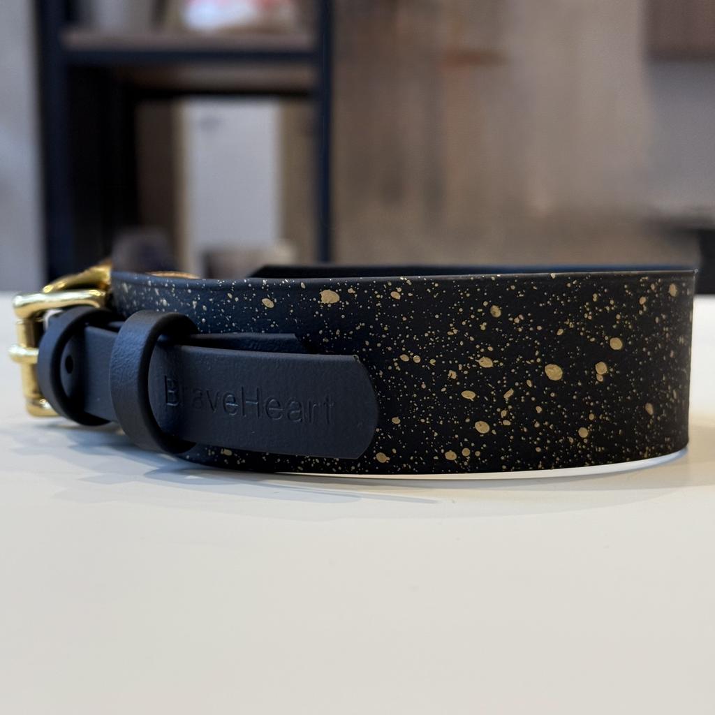 Ошейник "селёдка" из биотана чёрный