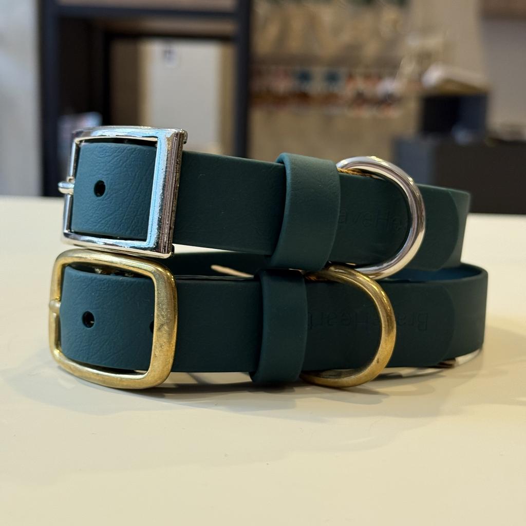 Ошейник классический из биотана изумрудный