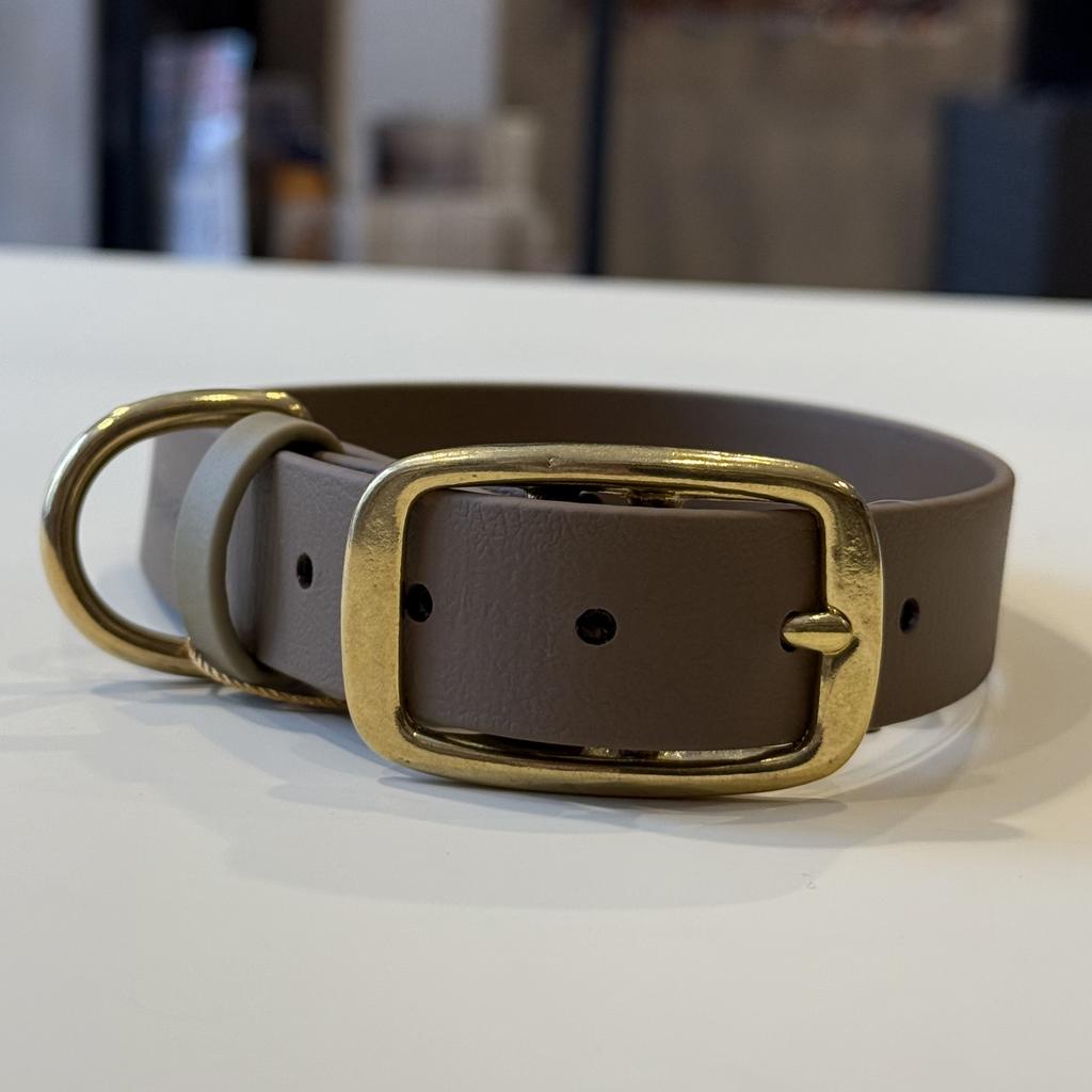 Ошейник классический из биотана песочный