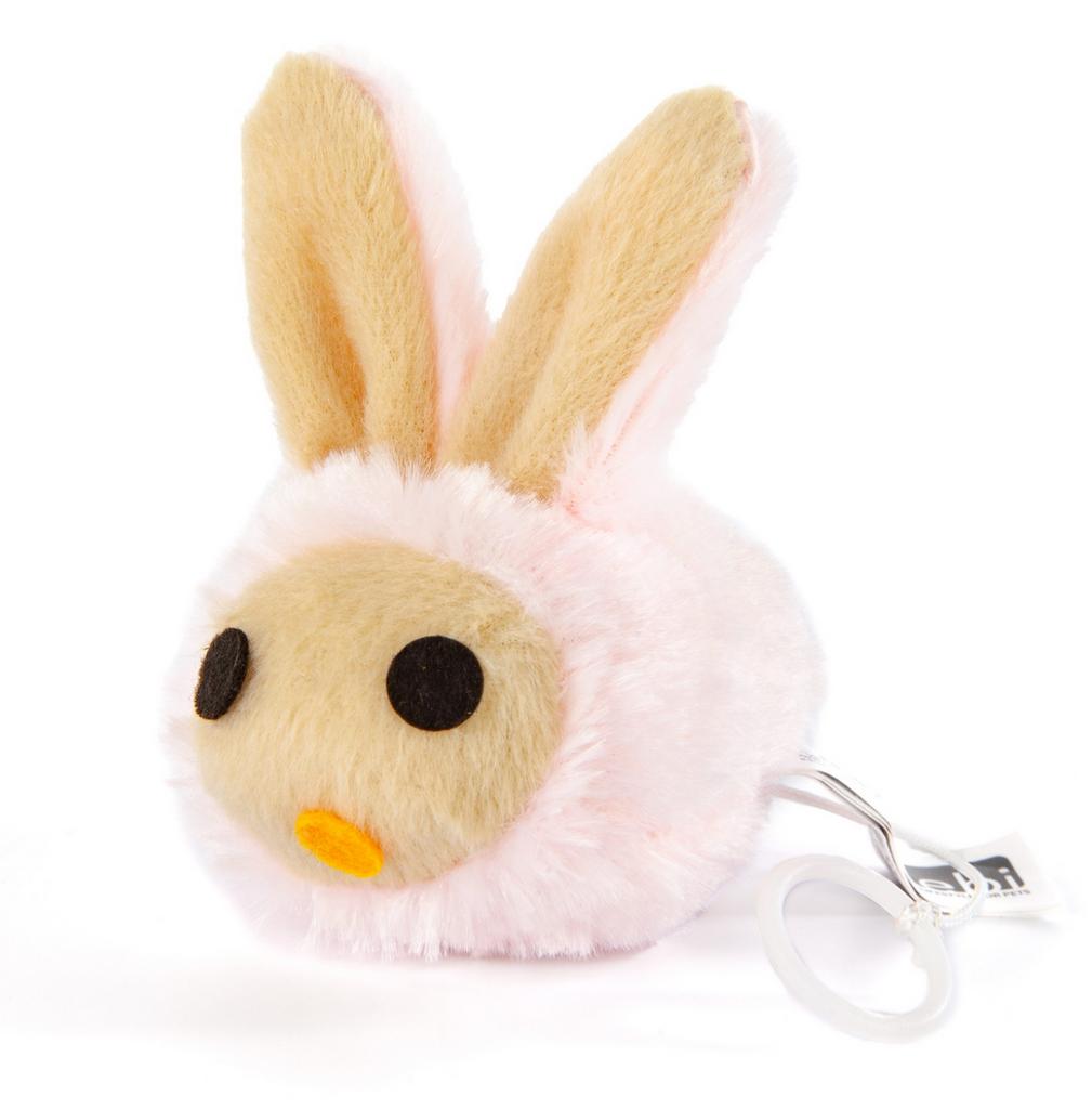 EBI Игрушка для кошек мягкая, вибрирующая "Бегающий зайка", бежево-розовый, 7.6см (Нидерланды)